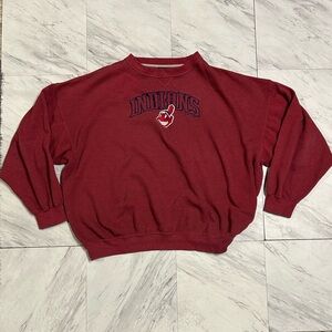 Vintage Cleveland Indians embroidered crewneck
